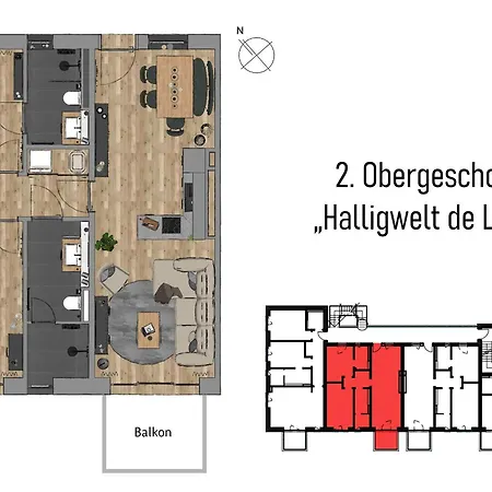 Apartmenthaus Vor Den Halligen Halligwelt De Luxe Lägenhet